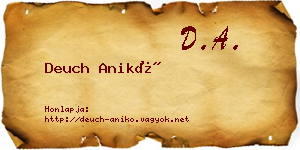 Deuch Anikó névjegykártya
